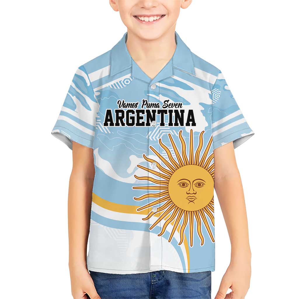 Custom Argentina Rugby Kid Hawaiian Shirt Summer Paris 2024 - Wonder Print Shop