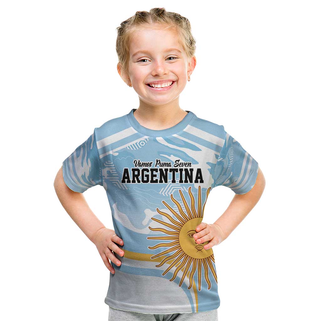 Custom Argentina Rugby Kid T Shirt Summer Paris 2024 - Wonder Print Shop