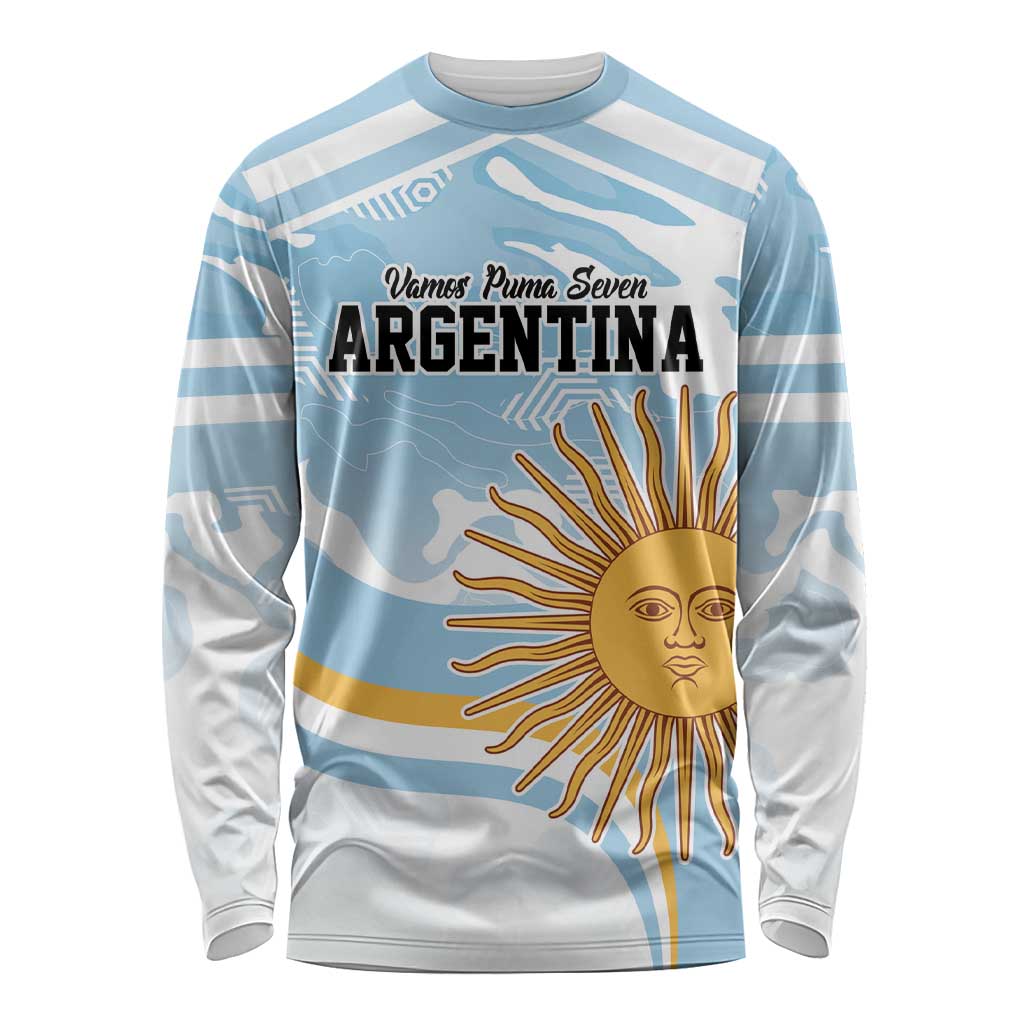 Custom Argentina Rugby Long Sleeve Shirt Summer Paris 2024 - Wonder Print Shop