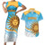 Custom Uruguay Rugby Couples Matching Short Sleeve Bodycon Dress and Hawaiian Shirt Go Teros Summer Paris 2024 LT9 - Wonder Print Shop