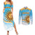 Custom Uruguay Rugby Couples Matching Summer Maxi Dress and Long Sleeve Button Shirt Go Teros Summer Paris 2024 LT9 - Wonder Print Shop