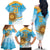 Custom Uruguay Rugby Family Matching Off The Shoulder Long Sleeve Dress and Hawaiian Shirt Go Teros Summer Paris 2024 - Wonder Print Shop