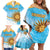 Custom Uruguay Rugby Family Matching Off Shoulder Short Dress and Hawaiian Shirt Go Teros Summer Paris 2024 LT9 - Wonder Print Shop