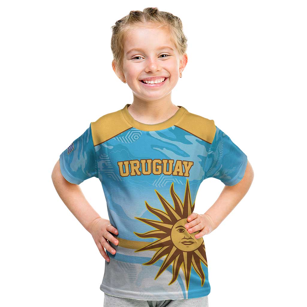 Custom Uruguay Rugby Kid T Shirt Go Teros Summer Paris 2024 - Wonder Print Shop