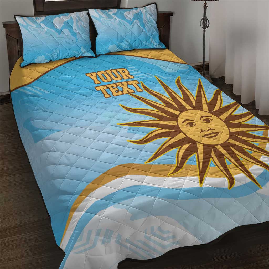 Custom Uruguay Rugby Quilt Bed Set Go Teros Summer Paris 2024 - Wonder Print Shop