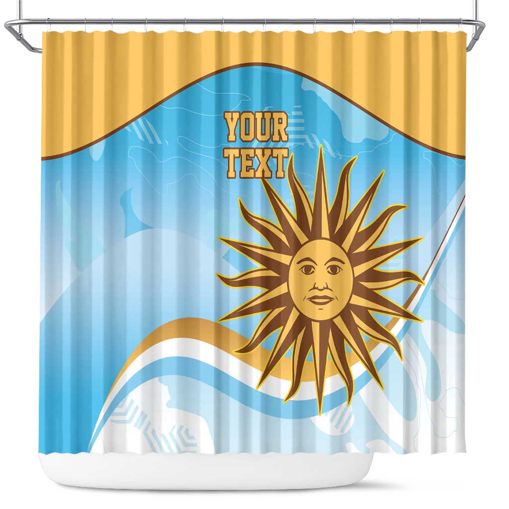 Custom Uruguay Rugby Shower Curtain Go Teros Summer Paris 2024