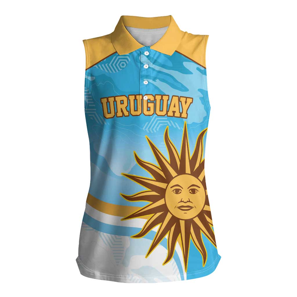 Custom Uruguay Rugby Women Sleeveless Polo Shirt Go Teros Summer Paris 2024 - Wonder Print Shop