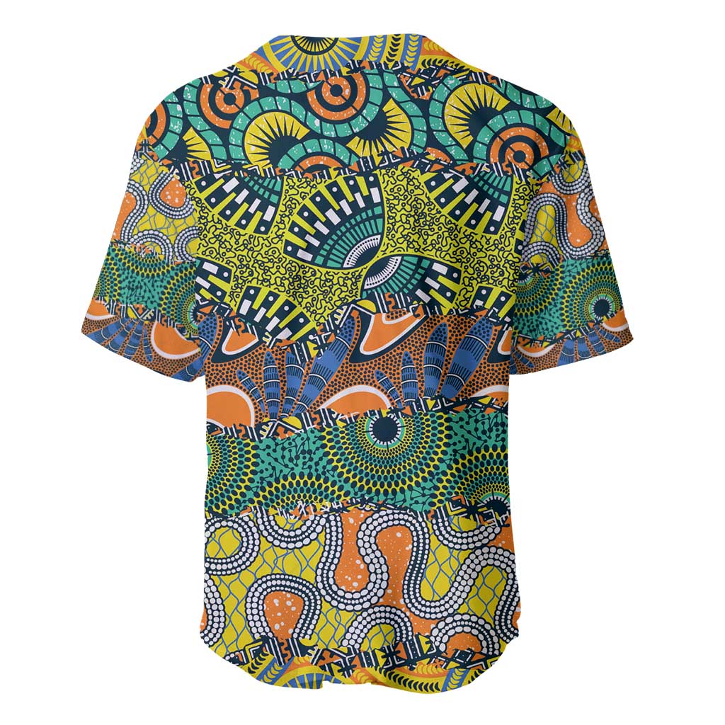 Africa Tribal Mixed Pattern Baseball Jersey - Wonder Print Shop
