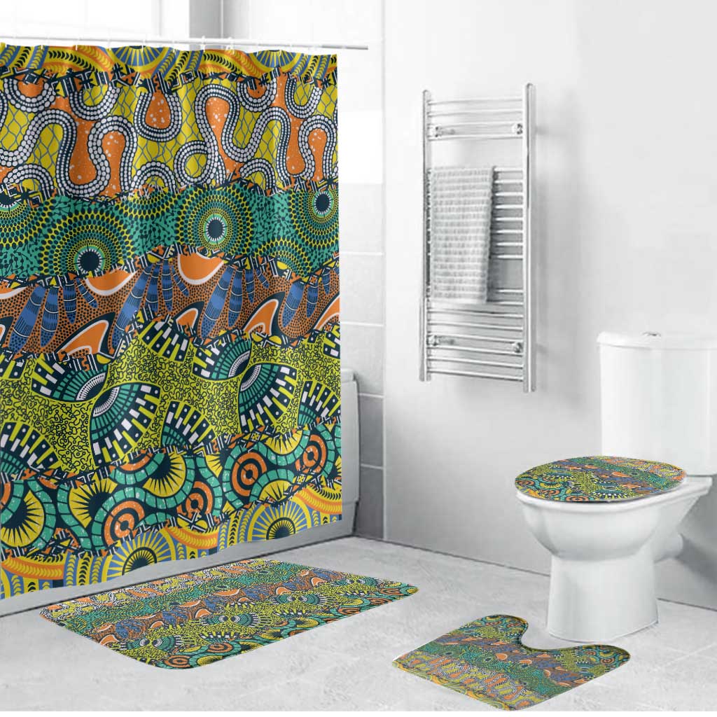 Africa Tribal Mixed Pattern Bathroom Set - Wonder Print Shop