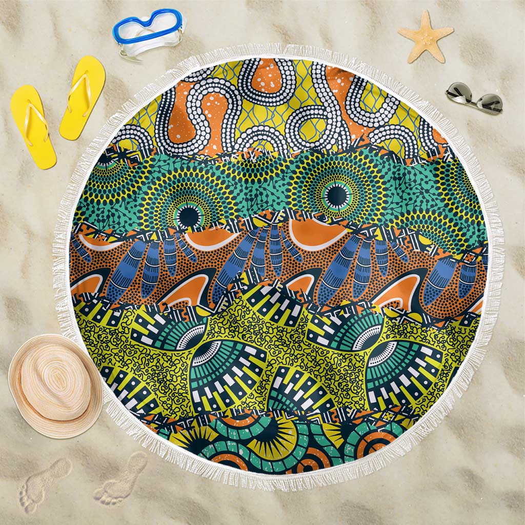 Africa Tribal Mixed Pattern Beach Blanket - Wonder Print Shop