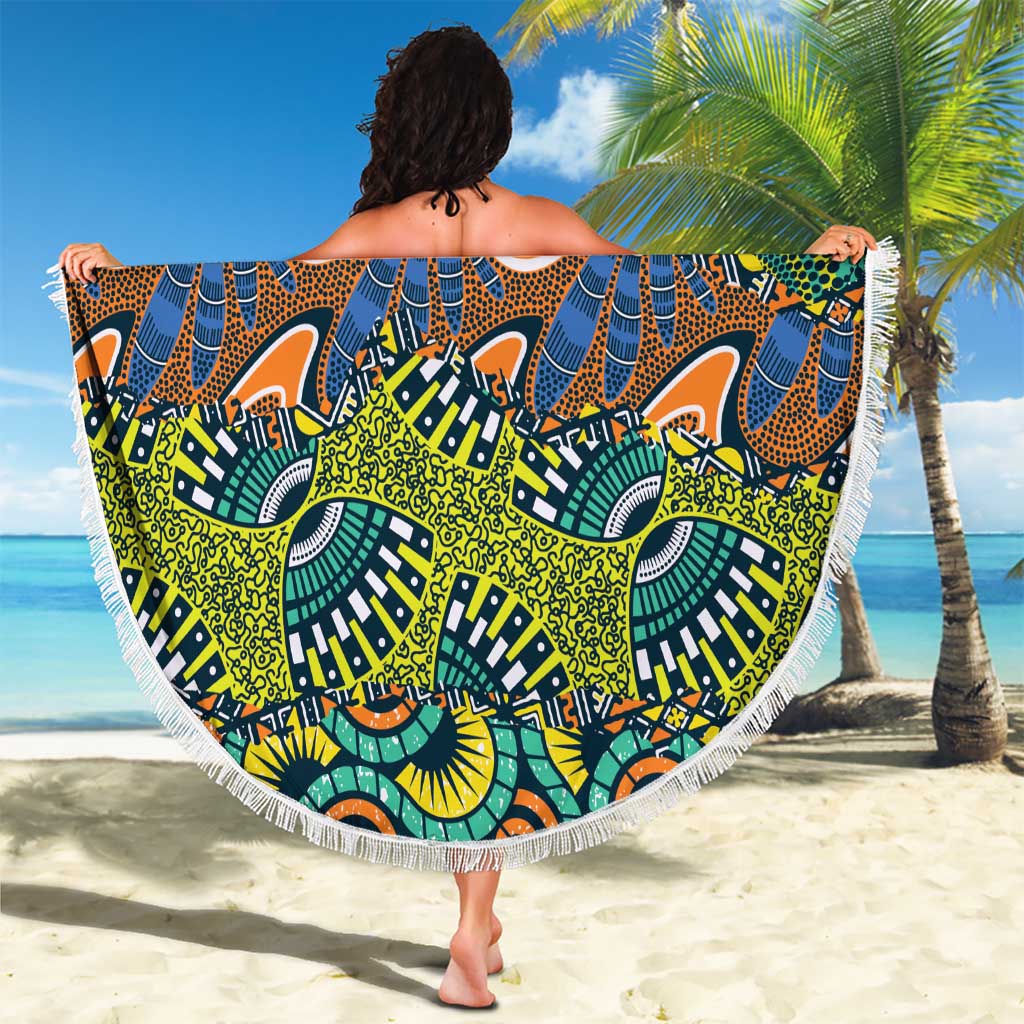 Africa Tribal Mixed Pattern Beach Blanket - Wonder Print Shop