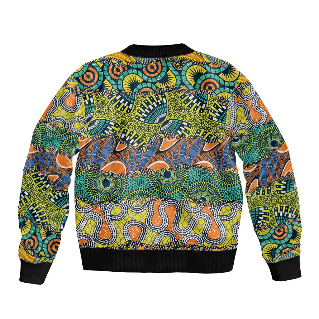 Africa Tribal Mixed Pattern Bomber Jacket - Wonder Print Shop