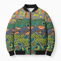 Africa Tribal Mixed Pattern Bomber Puffer Jacket - Wonder Print Shop