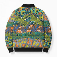 Africa Tribal Mixed Pattern Bomber Puffer Jacket - Wonder Print Shop