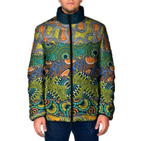 Africa Tribal Mixed Pattern Padded Jacket - Wonder Print Shop