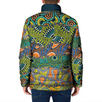 Africa Tribal Mixed Pattern Padded Jacket - Wonder Print Shop
