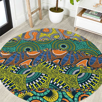 Africa Tribal Mixed Pattern Round Carpet - Wonder Print Shop
