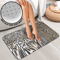 Africa Tribal Pattern Mixed Leopard Skin Bathroom Set - Wonder Print Shop