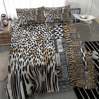 Africa Tribal Pattern Mixed Leopard Skin Bedding Set - Wonder Print Shop