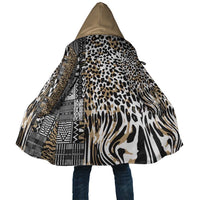 Africa Tribal Pattern Mixed Leopard Skin Cloak - Wonder Print Shop