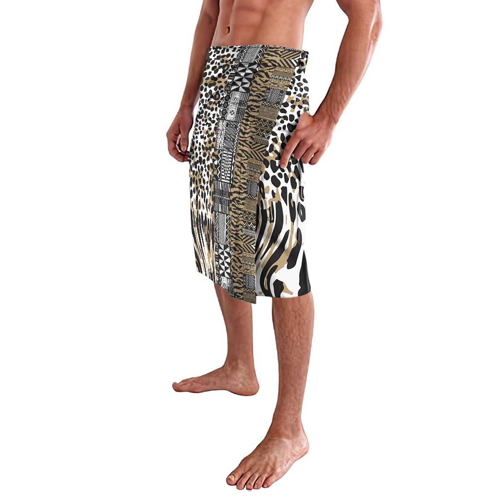 Africa Tribal Pattern Mixed Leopard Skin Lavalava - Wonder Print Shop