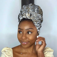 Africa Tribal Pattern Mixed Leopard Skin Simple Headwrap