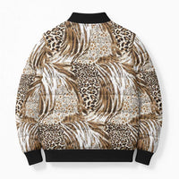 Wild Animal Skins Bomber Puffer Jacket Leopard Pattern - Wonder Print Shop