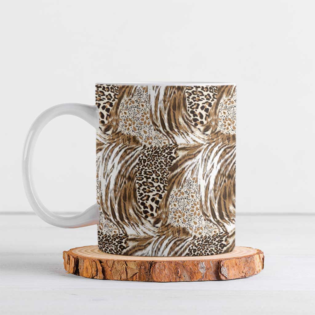 Wild Animal Skins Ceramic Mug Leopard Pattern - Wonder Print Shop