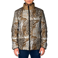 Wild Animal Skins Padded Jacket Leopard Pattern - Wonder Print Shop