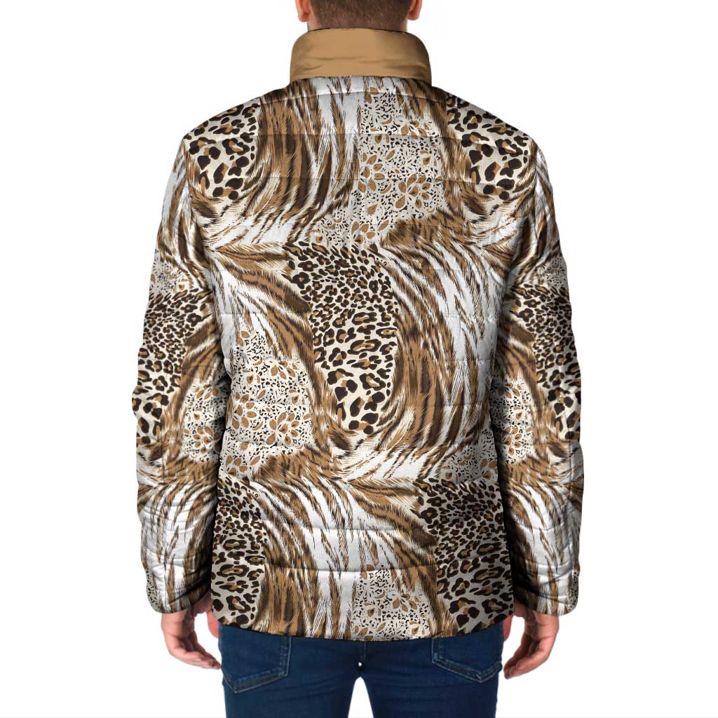 Wild Animal Skins Padded Jacket Leopard Pattern - Wonder Print Shop
