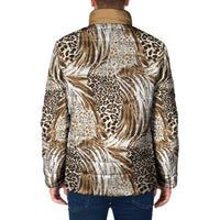 Wild Animal Skins Padded Jacket Leopard Pattern - Wonder Print Shop