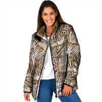 Wild Animal Skins Padded Jacket Leopard Pattern - Wonder Print Shop