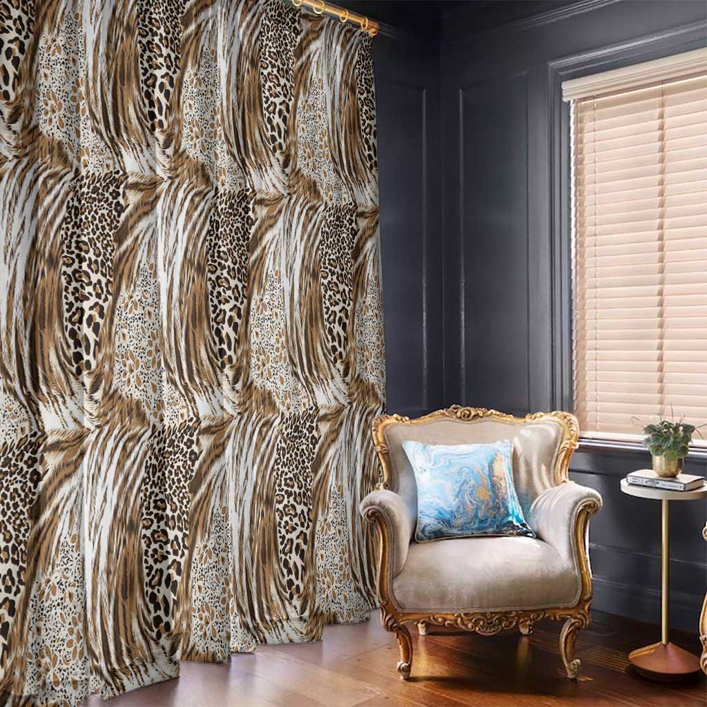 Wild Animal Skins Window Curtain Leopard Pattern - Wonder Print Shop
