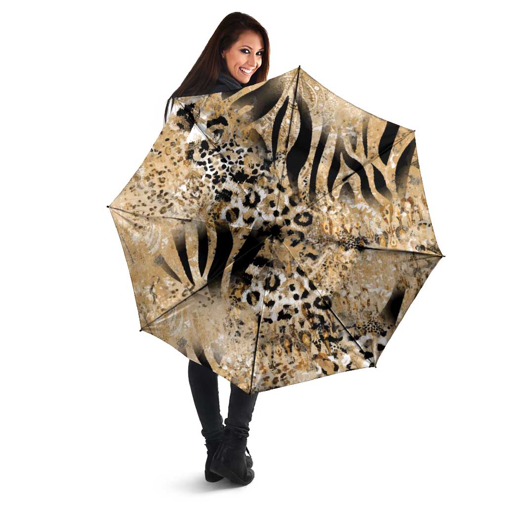 Wild Animal Skins Umbrella Zebra Tiger Leopard Mix Skin - Wonder Print Shop
