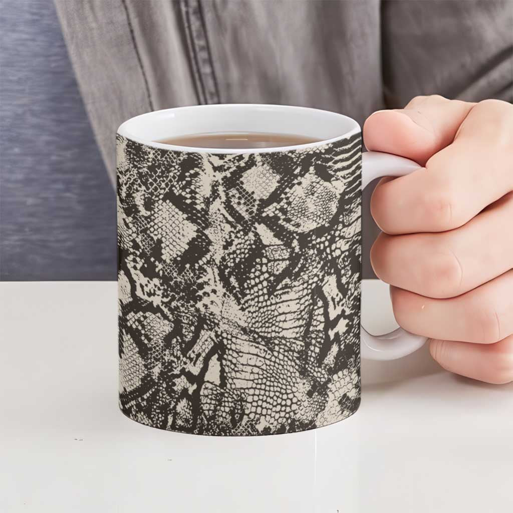 Wild Animal Skins Ceramic Mug Snake and Crocodile Mix Skin - Wonder Print Shop