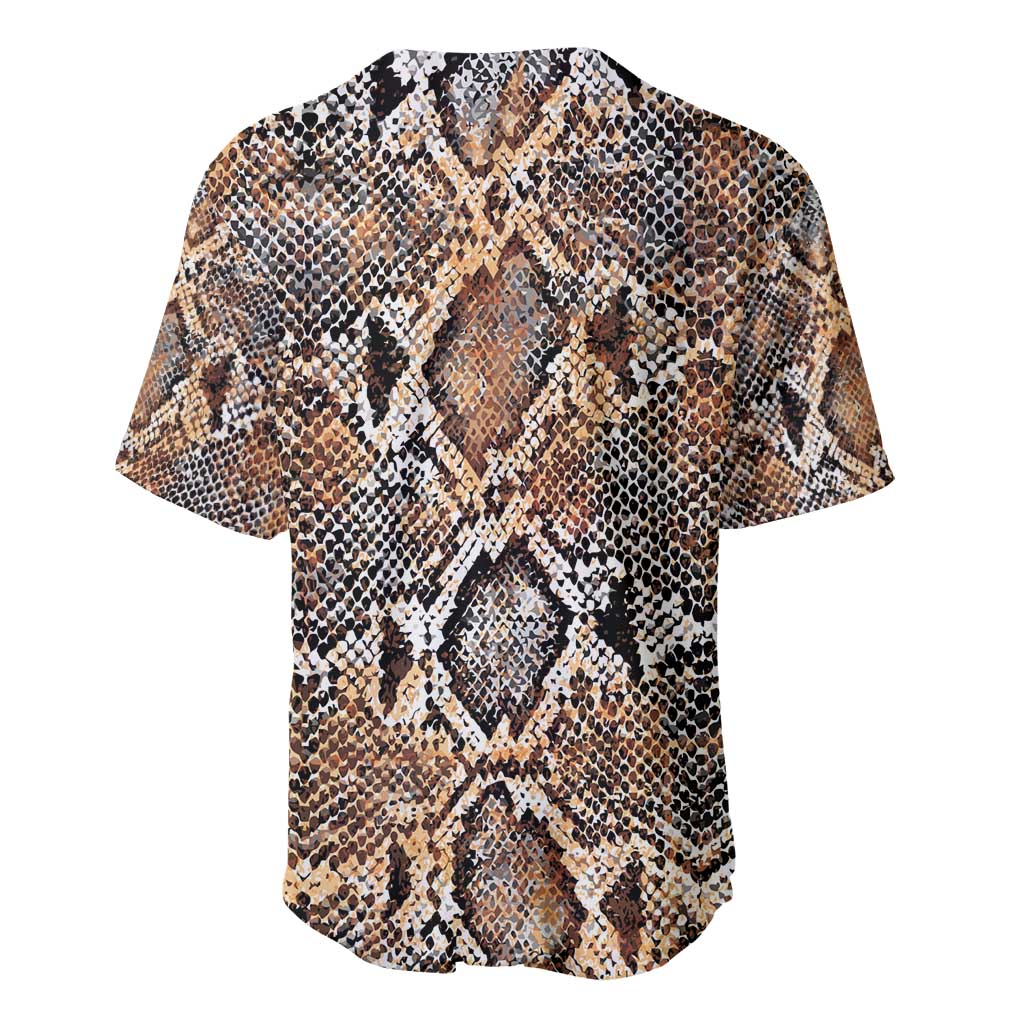 Wild Animal Skins Baseball Jersey Vintage Snake Skin Pattern - Wonder Print Shop