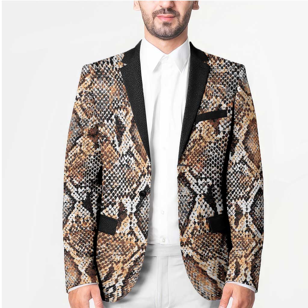 Wild Animal Skins Blazer Vintage Snake Skin Pattern - Wonder Print Shop