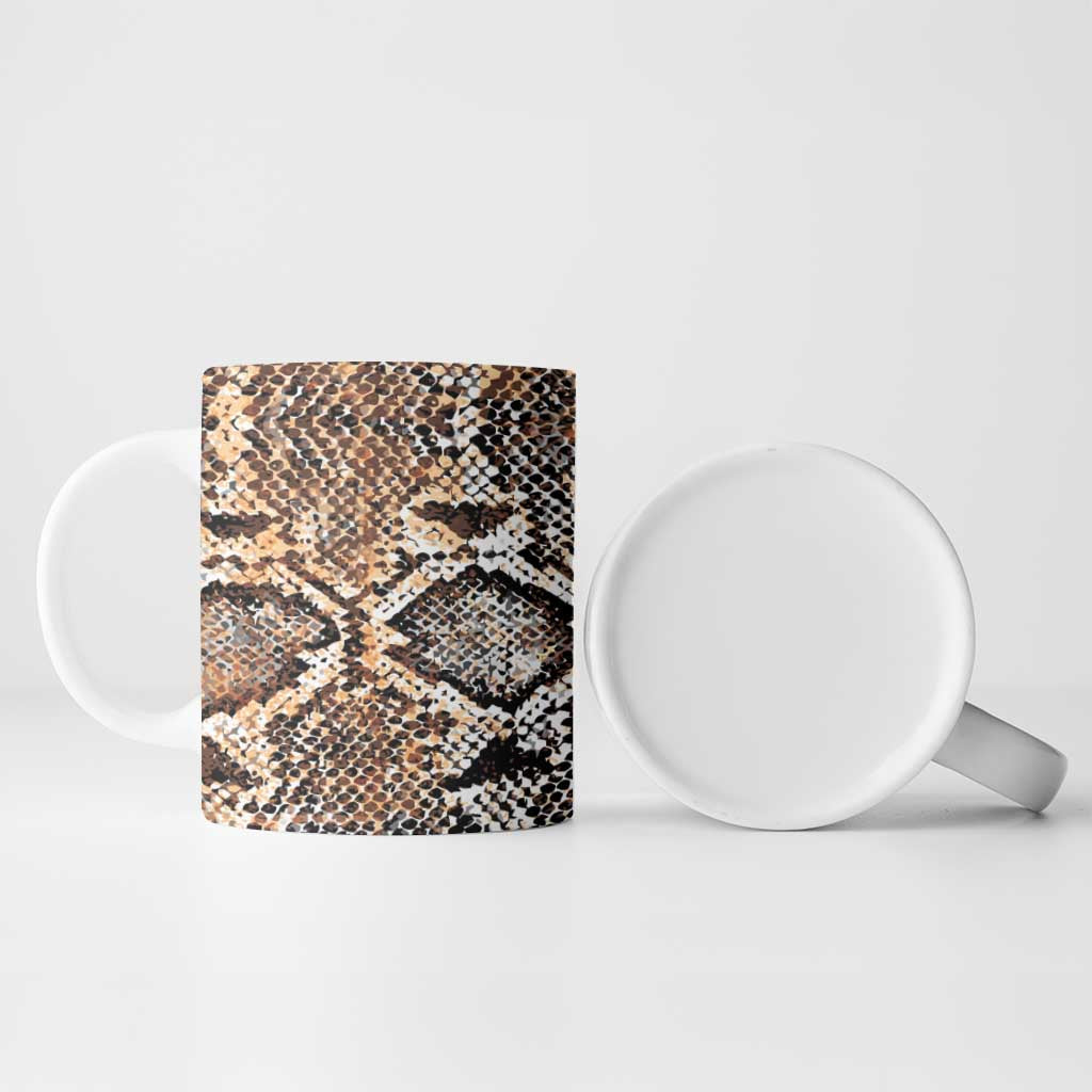 Wild Animal Skins Ceramic Mug Vintage Snake Skin Pattern - Wonder Print Shop