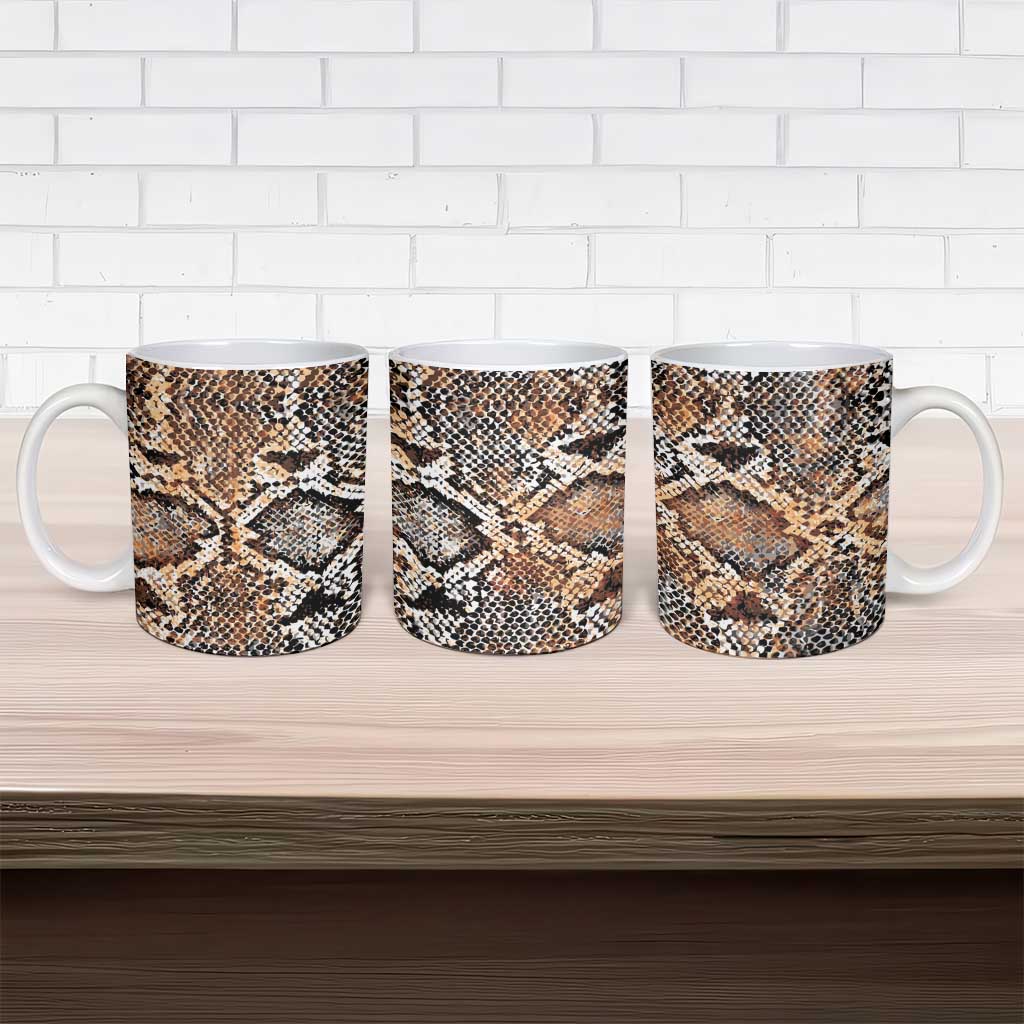 Wild Animal Skins Ceramic Mug Vintage Snake Skin Pattern - Wonder Print Shop