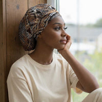 African Wild Animal Skins Easy Headwrap Vintage Snake Skin Pattern