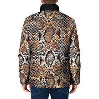 Wild Animal Skins Padded Jacket Vintage Snake Skin Pattern - Wonder Print Shop