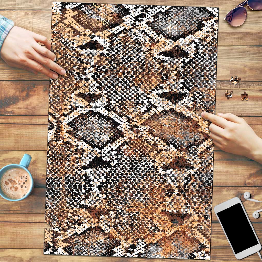 Wild Animal Skins Puzzle Vintage Snake Skin Pattern - Wonder Print Shop