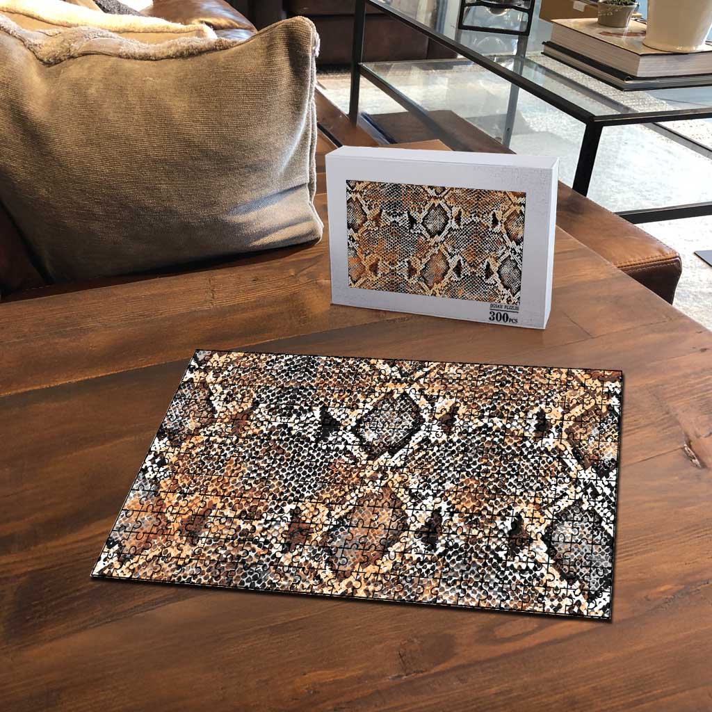 Wild Animal Skins Puzzle Vintage Snake Skin Pattern - Wonder Print Shop