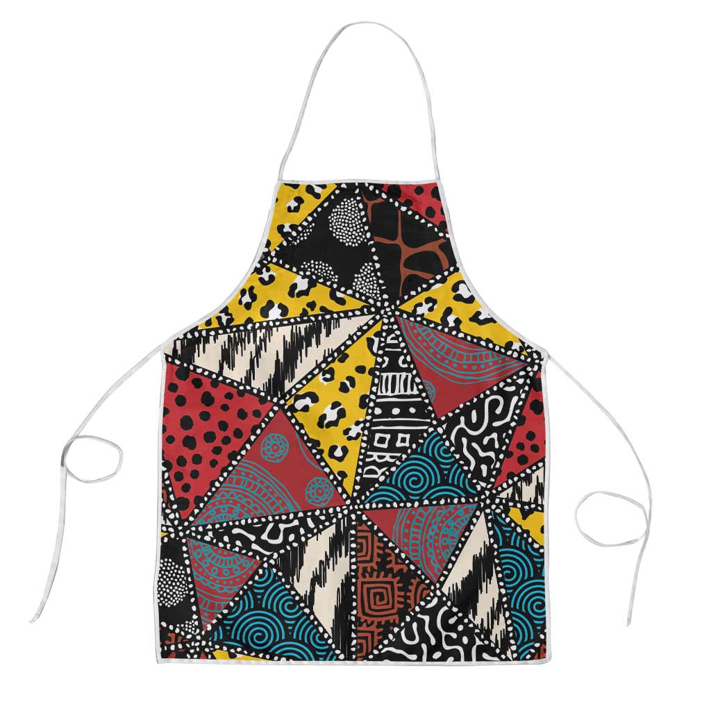 Wild Animal Skins Apron Triangles Pattern Afro Pattern Style - Wonder Print Shop