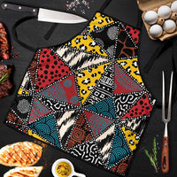 Wild Animal Skins Apron Triangles Pattern Afro Pattern Style - Wonder Print Shop
