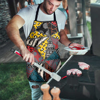 Wild Animal Skins Apron Triangles Pattern Afro Pattern Style - Wonder Print Shop