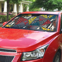 Wild Animal Skins Auto Sun Shade Triangles Pattern Afro Pattern Style - Wonder Print Shop