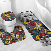Wild Animal Skins Bathroom Set Triangles Pattern Afro Pattern Style - Wonder Print Shop