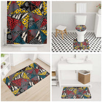 Wild Animal Skins Bathroom Set Triangles Pattern Afro Pattern Style - Wonder Print Shop