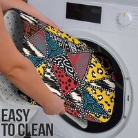 Wild Animal Skins Bathroom Set Triangles Pattern Afro Pattern Style - Wonder Print Shop